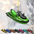 thumbnail image 1 of Custom Jet Ski Ornaments 2025 Jet Boat Ski Christmas Ornament Skiing Jet Boat Christmas Tree Ornament Gift for Watercraft Lovers Speed Boat Ornaments (JK5) - 3217 (Green), 1 of 7