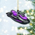 thumbnail image 1 of Custom Jet Ski Ornaments 2025 Jet Boat Ski Christmas Ornament Skiing Jet Boat Christmas Tree Ornament Gift for Watercraft Lovers Speed Boat Ornaments (JK8) - 3222 (Purple), 1 of 7