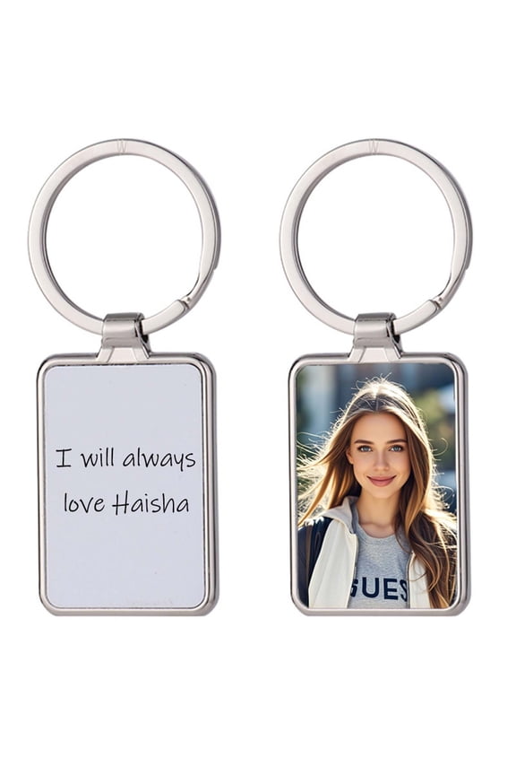 Custom Keychain with Picture - Personalized Engraving Keychains with Photo/Text for Wife Men Boyfriend Husband Gift
