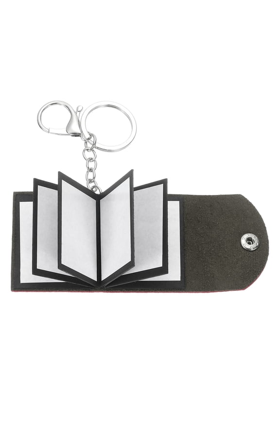 Custom Keychain with Pictures, Personalized Leather Mini Photo Album Keychain with 10 Pictures DIY Small Memory Keyring Book for Family, Purple