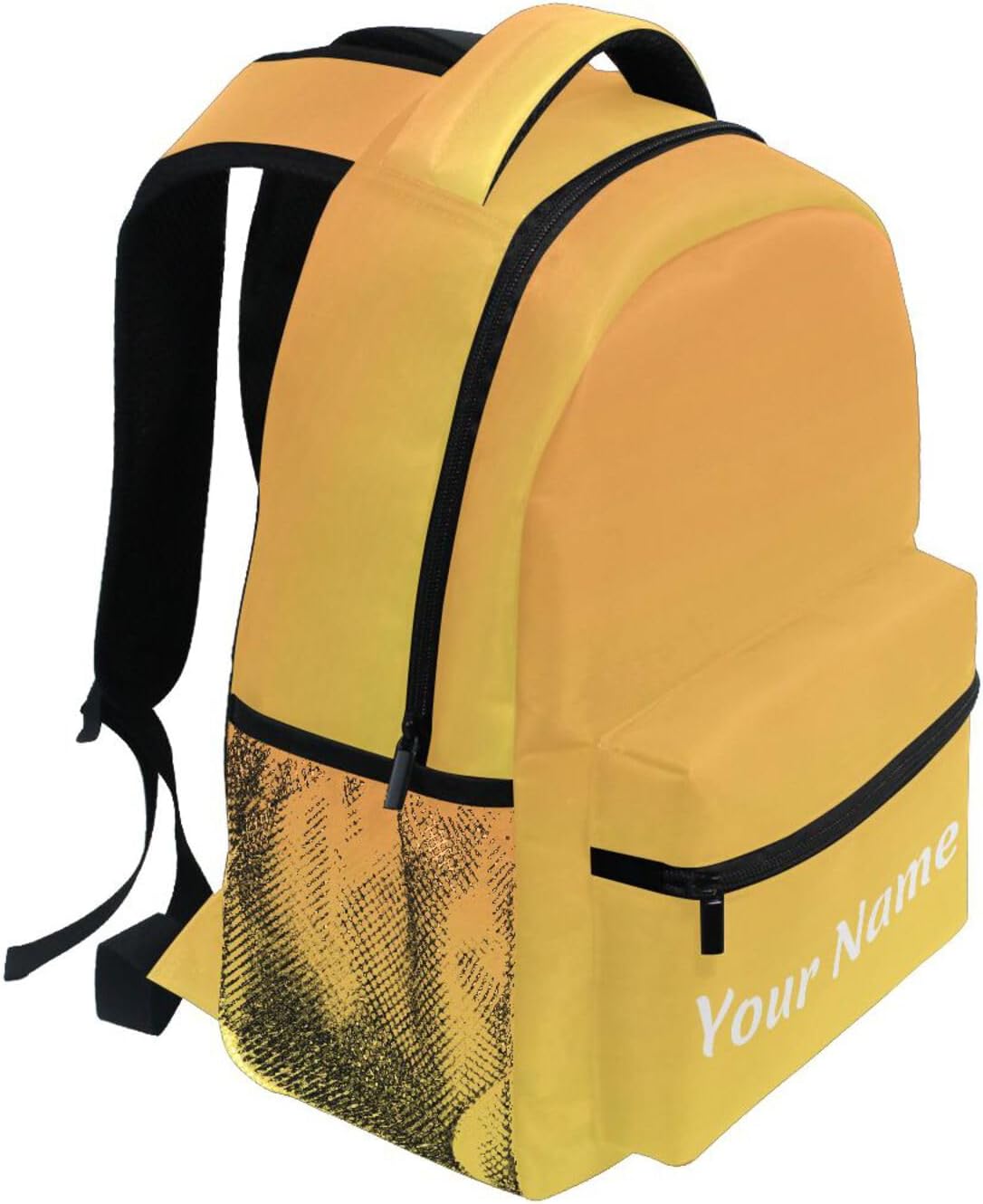 Custom Kids Backpacks For Boys Girls Orange Gradient Personalized Backpack Walmart
