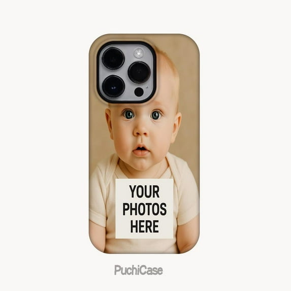 Custom Kids Face Photo Phone Case Personalized Portrait Gift Idea with iPhone 17 to 11 Pro Max