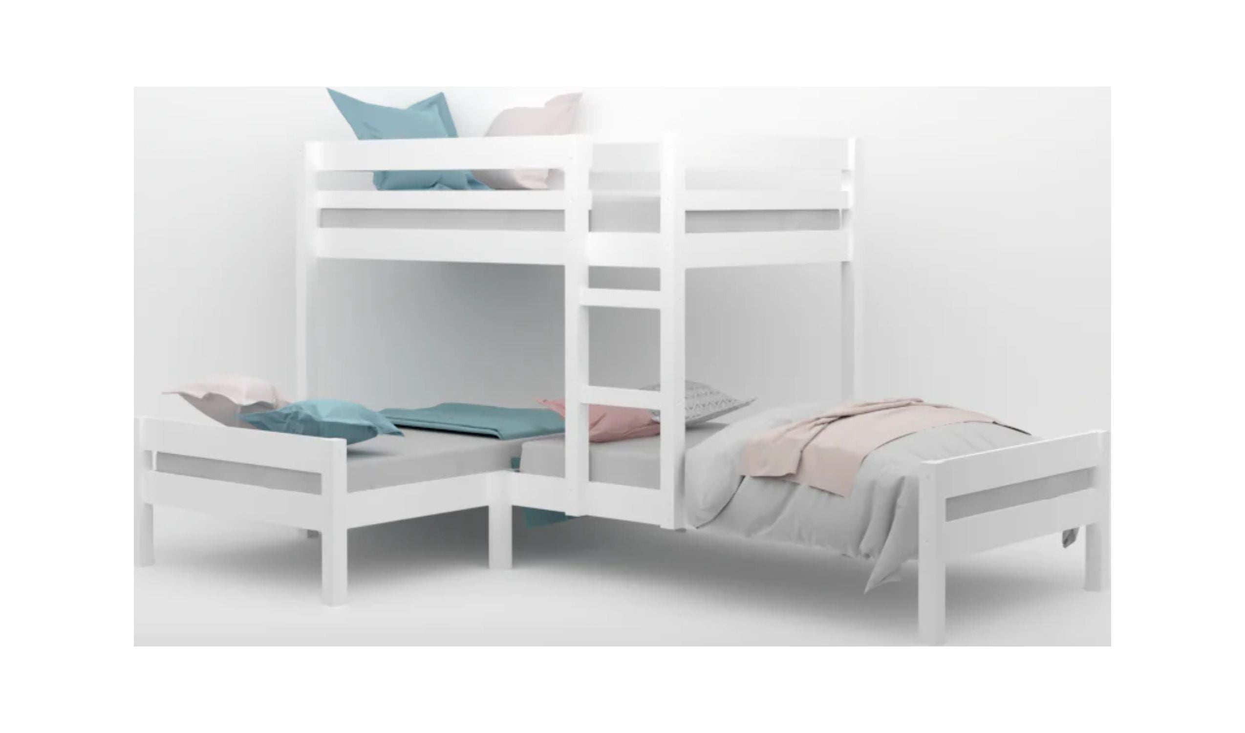 Custom Kids Furniture Nora Corner Triple Bunk Bed