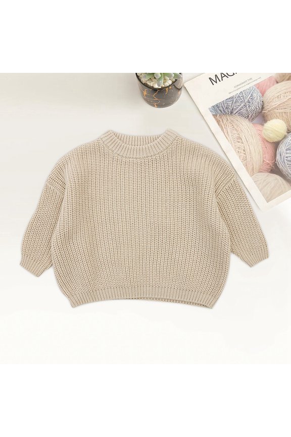 Custom Kids Girl Sweater Clothing Oversize Pullover Cotton Baby Boys Girls Kitted Jumper