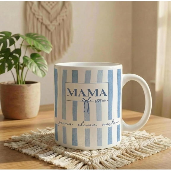 Custom Kids Names Mama, Mothers Day Gift, AURORAVALLEY, 11oz-15oz Mug