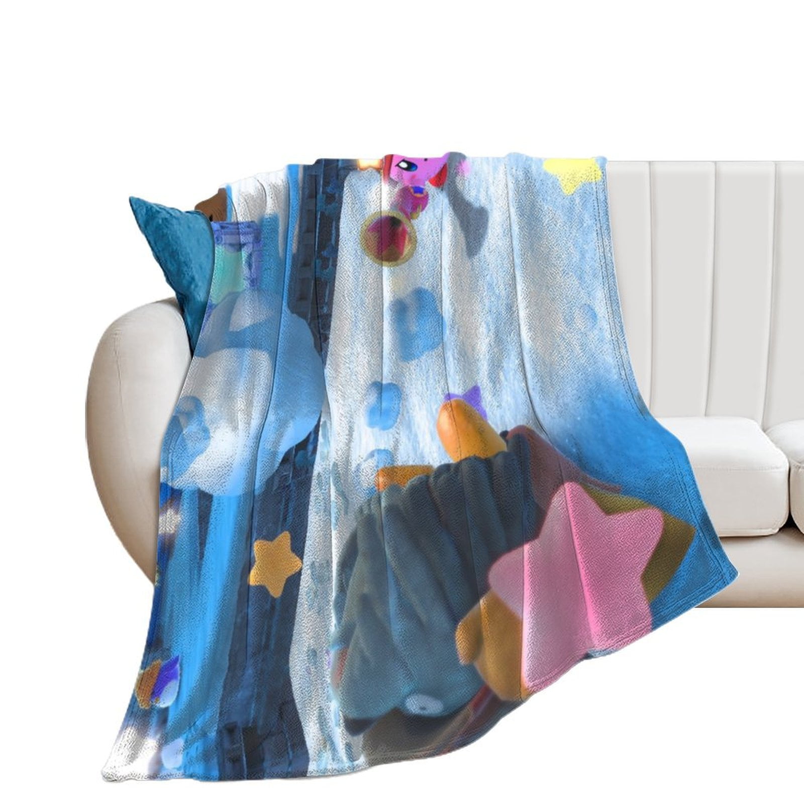 Custom Kirby Kawaii Blanket for Kids & Adults, UltraSoft Cozy Flannel