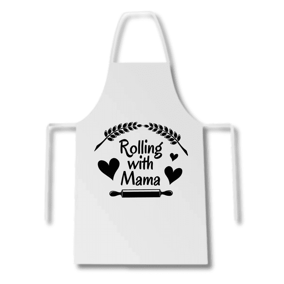 Custom White Adult Kitchen Apron, Matching Parent and Child Cooking Apron, Reusable Gift for Cooking and Baking