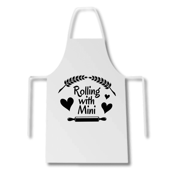 Capital City Commerce Custom White Kitchen Apron, Matching Mama and Mini Apron Set for Parent and Child, Gift for Cook or Baker, Kid