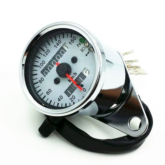 Custom LED Backlight Signal Universal Motorcycle Odometer KMH Speedometer Gauge