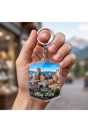 Custom Landmark Acrylic Keychain with Personalized Name and Scenic Travel Artwork, Personalized Travel Keepsake, Key Ring and Bag Charm for Vacation Memories, Trips, Backpacks, Keys or Gifts