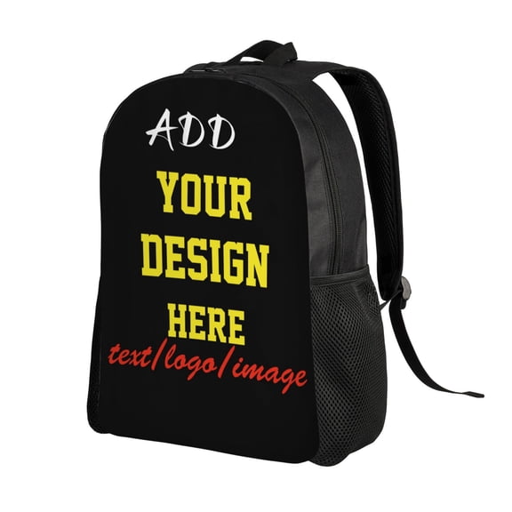 Custom Laptop Backpack Personalized Large Capacity Shoulder Add Your Own Name Travel BackpackOne Size