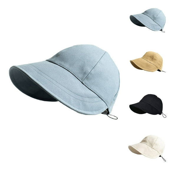 Custom Large Brim Sun Hat Baseball Cap Style Solid Color Adjustable Outdoor Sport Hat For Sun Protection