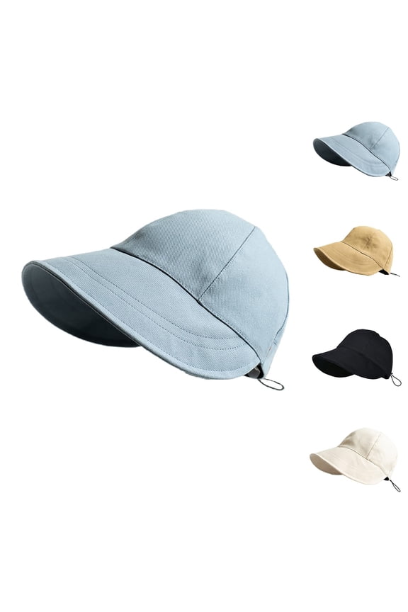 Custom Large Brim Sun Hat Baseball Cap Style Solid Color Adjustable Outdoor Sport Hat For Sun Protection