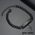 thumbnail image 1 of Custom Laser Engraved Bracelets Personalized Bracelet Engravable Stainless Steel Jewelry Gifts, 1 of 2
