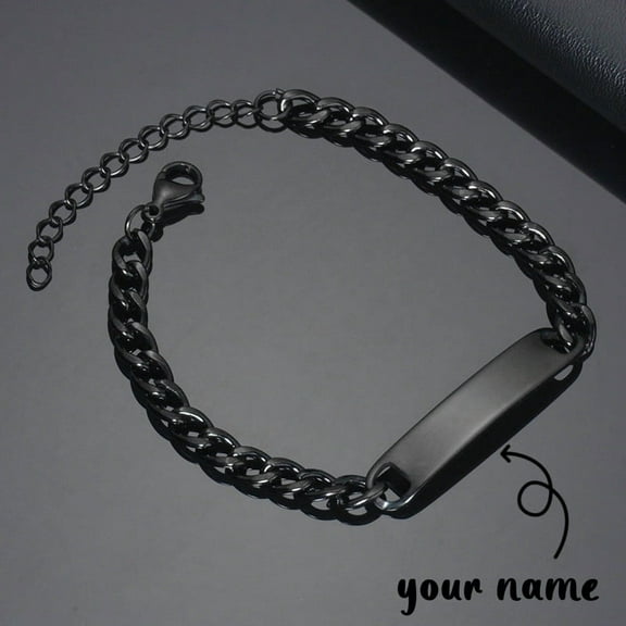 Custom Laser Engraved Bracelets Personalized Bracelet Engravable Stainless Steel Jewelry Gifts