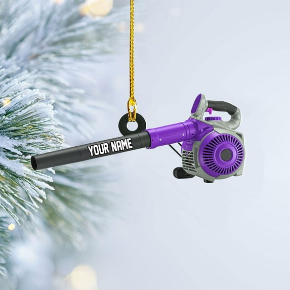 Custom Leaf Blowers Christmas Light Ornament, Leaf Blowers Ornament Decor, Lawn Mowers Hanging Tree Ornament, Agricultural Xmas Ornament, Farmer Ornament, Christmas Tree Decor (Acrylic, Style 4) -