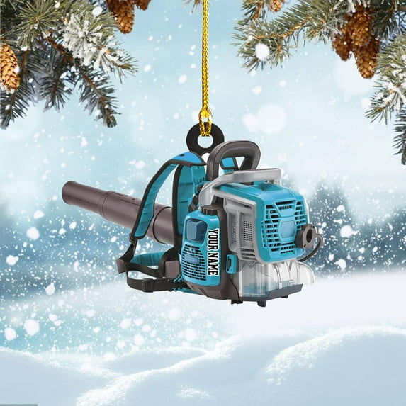 Custom Leaf Blowers Christmas Light Ornament, Leaf Blowers Ornament Decor, Lawn Mowers Hanging Tree Ornament, Agricultural Xmas Ornament, Farmer Ornament, Christmas Tree Decor (Acrylic, Style 3) -