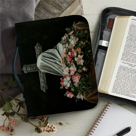 Custom Leather Bible Bag for Women Men Handle Bible Hymns Bible Cover Case Carrying Storage Bags