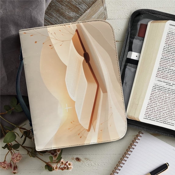 Custom Leather Bible Bag for Women Men Handle Bible Hymns Bible Cover Case Carrying Storage Bags