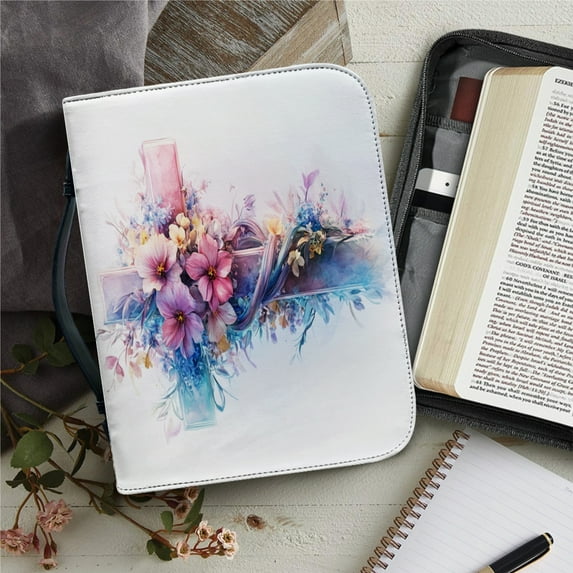 Custom Leather Bible Bag for Women Men Handle Bible Hymns Bible Cover Case Carrying Storage Bags