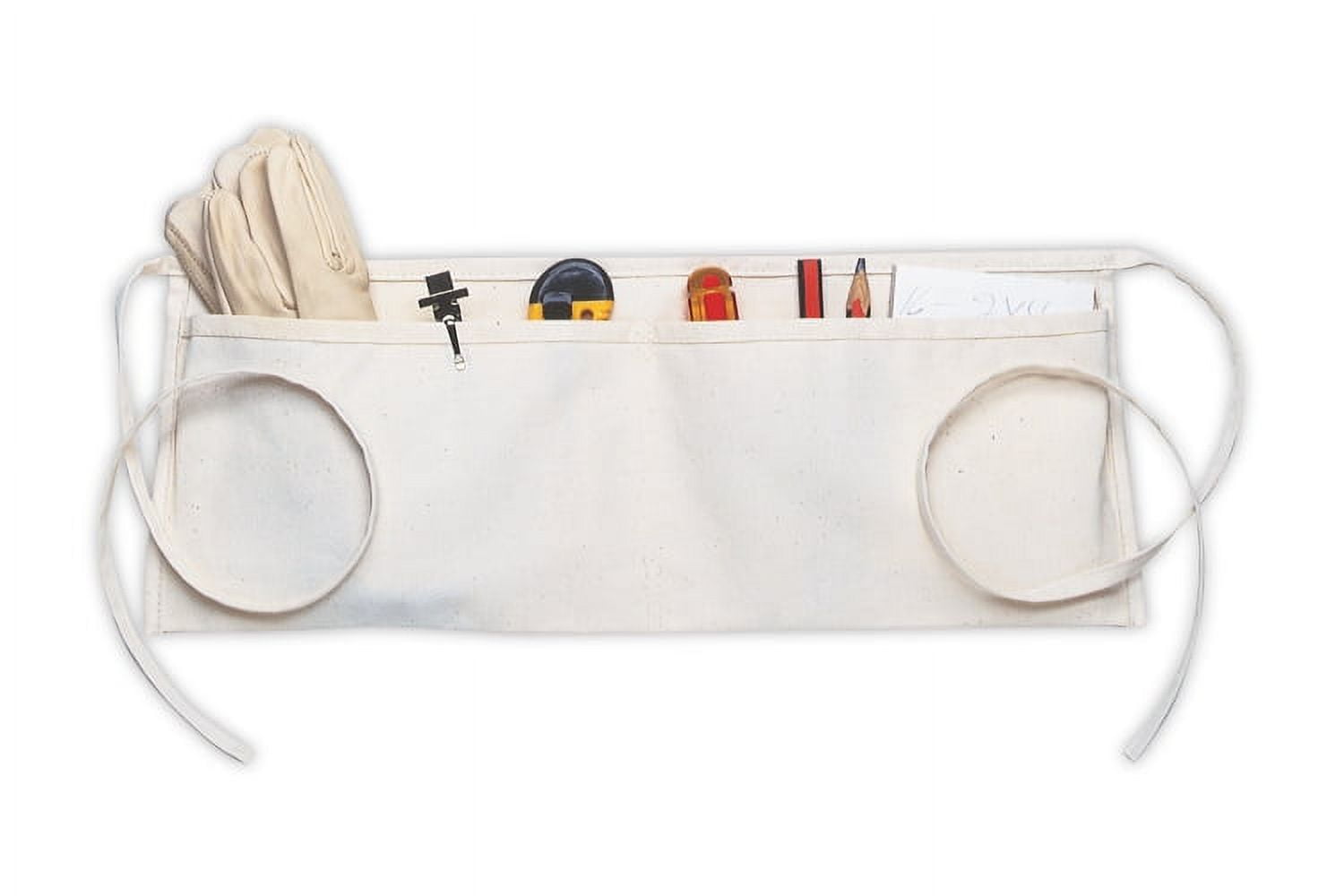 White Canvas 2-Pocket Waist Tool Apron
