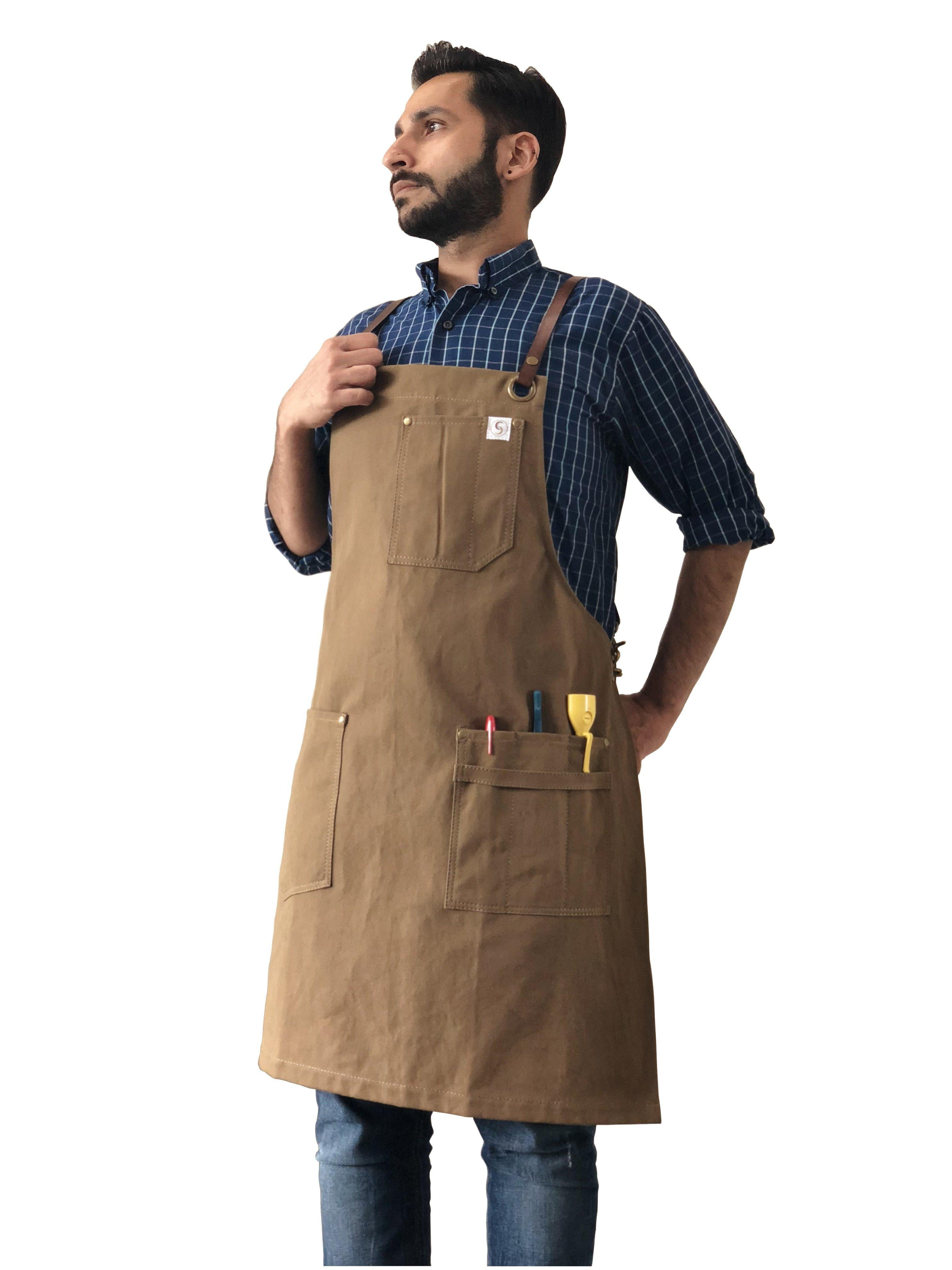 Custom Leather Strap Aprons