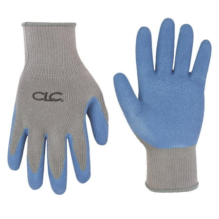 Custom LeatherCraft 2030L Large Latex Gripper Gloves Pair Blue