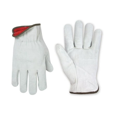 Custom LeatherCraft Large Winter Split Cowhide Driver Work Gloves (1-Pair)