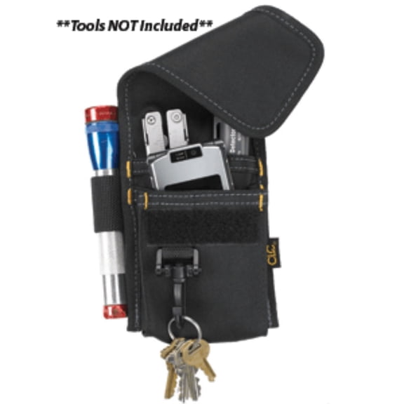 8" Black CLC 1504 4 Pocket Multipurpose Carry-All Tool Pouch Holder