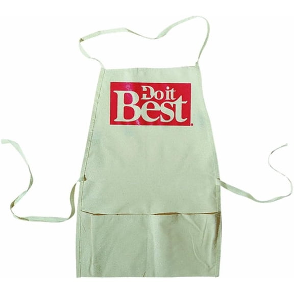 Custom Leathercraft 323055 Heavy-Duty Canvas Bib Work Apron, White