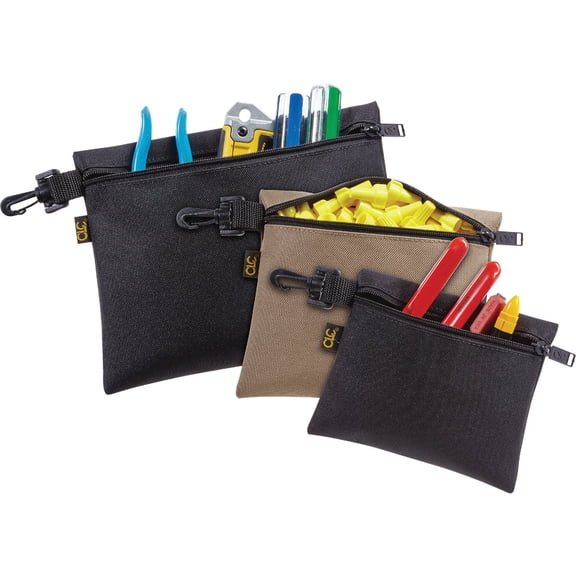 Custom Leathercraft CLC Multipurpose Zippered Tool Pouch - Pack of 8