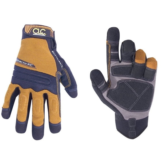 Custom Leathercraft Mocha Brown and Black Extra-Large Landscaper Gloves