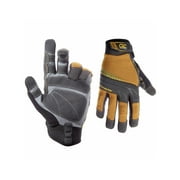 Custom Leathercraft Mocha Brown and Black Large Landscaper Gloves