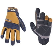 Custom Leathercraft Mocha Brown and Black Medium Landscaper Gloves