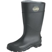 CLC Custom Leathercraft Rain Wear R24009 Over the Sock Black PVC Rain Boot, With Steel Toe, Size 9