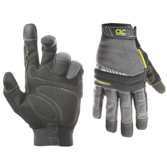Custom Leathercraft Work Gloves, Black and Gray Extra Large Handyman Gloves