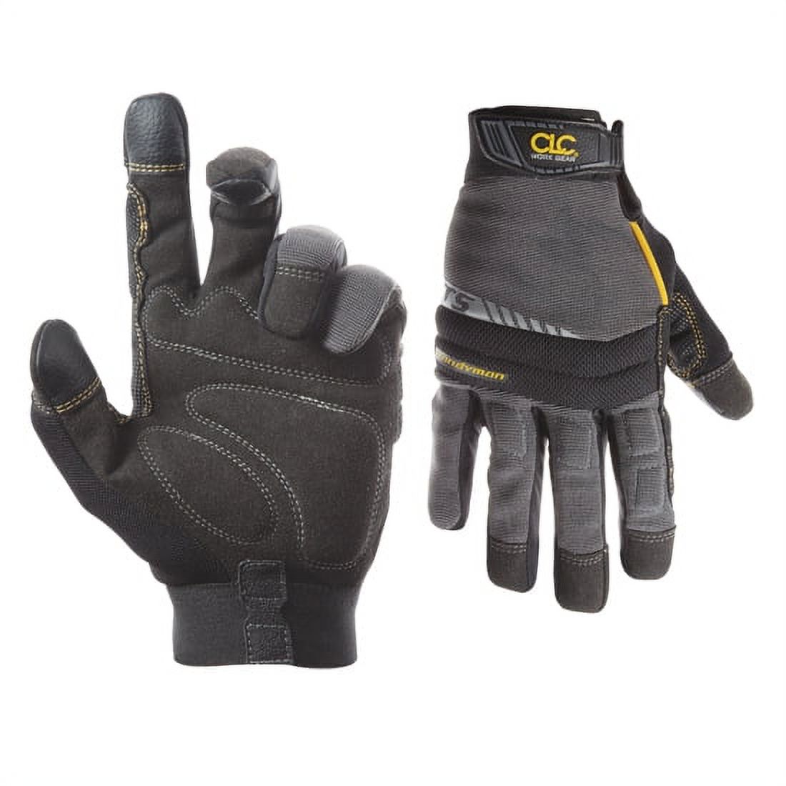 Custom Leathercraft Work Gloves, Black and Gray Large Handyman Gloves - image 1 of 2