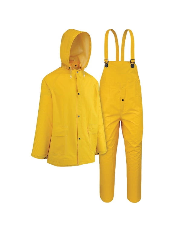 Leathercraft mens Bib overalls and coveralls workwear apparel, Yellow, Large US