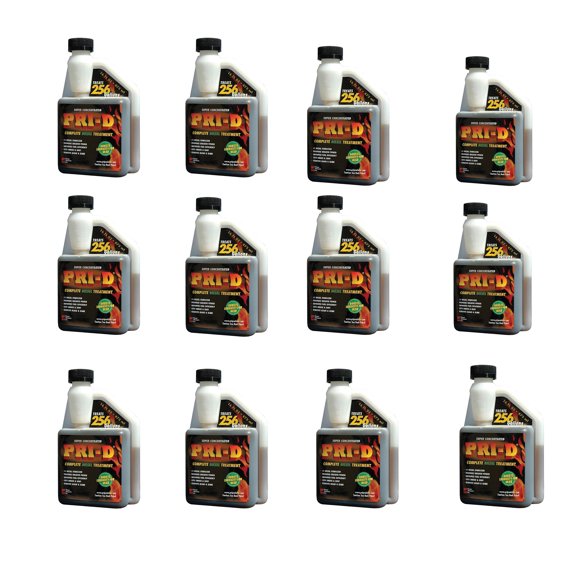 PRI-D Fuel Diesel Treatment for Lubricity & Stability Improved Performance, Maintenance, and Emissions Reductions, Maximum Lubricity Protection, Super Concentrated & Safe - 16Oz 12 Pack