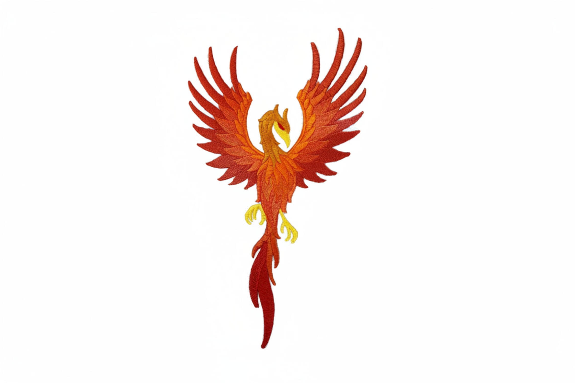Custom Legendary Phoenix dragon Embroidery Iron On/Sew Patch [5.94" X 9.99"]
