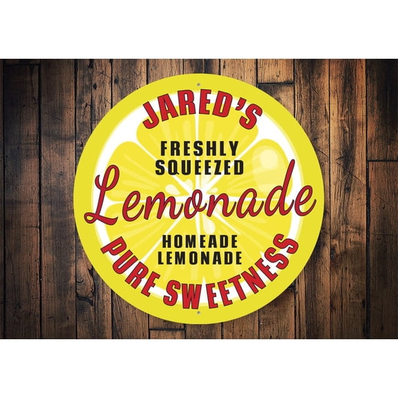 Custom Lemonade Sign Personal Lemonade Sign Lemonade Lemonade Lovers Lemonade Sign Fresh Cold Lemonade Lemonade Decor - Metal SignSize: 12 x 12 inch