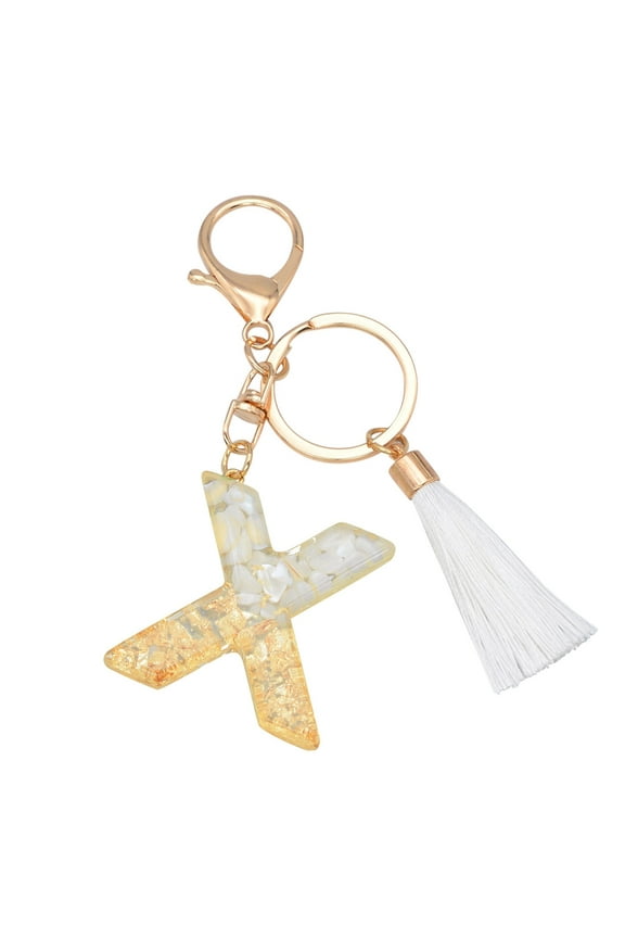 Custom Letter Keychain Translucent Resin Pendant Name Keyring Durable Stylish Accessory for Keys Bags