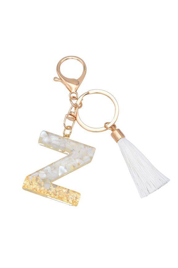 Custom Letter Keychain Translucent Resin Pendant Name Keyrings Durable Stylish Accessories for Keys