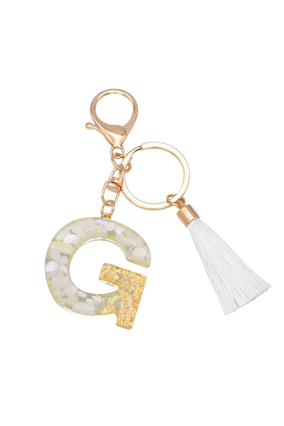 Custom Letter Keychain Translucent Resin Pendant Name Keyring Durable Stylish Accessory for Keys Bags