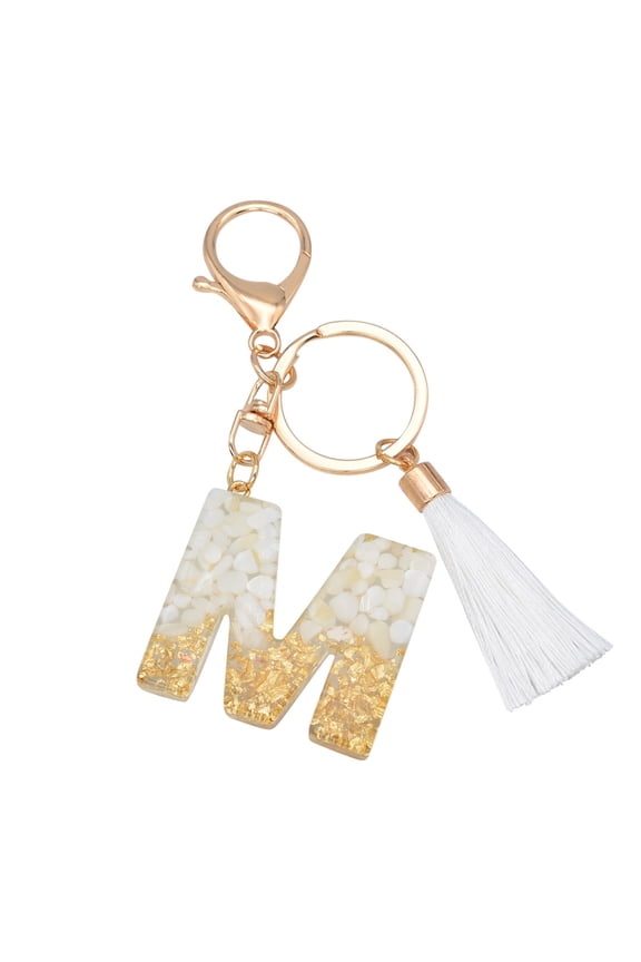 Custom Letter Keychain Translucent Resin Pendant Name Keyring Durable Stylish Accessory for Keys Bags