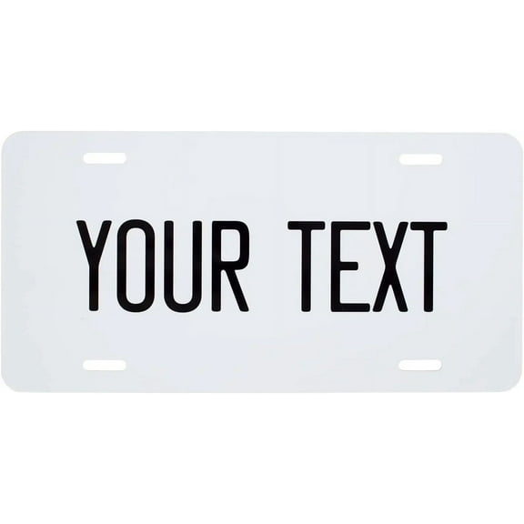 Custom License Plate Front of Car–Personalized Car Tags–6” x 12” Universal Fit Personalized customized license plates tinplate