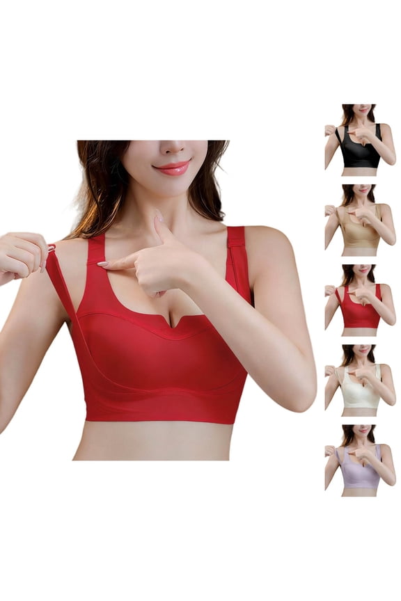 Custom-Lift Bust Shaping Bra Full Coverage Seamless Anti Sagging Lifting Push Up Bralettes