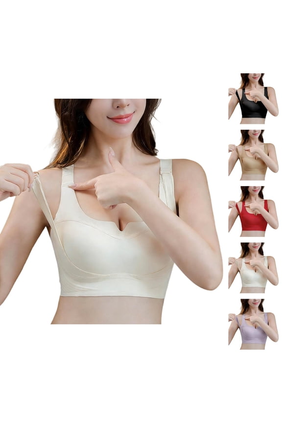 Custom-Lift Bust Shaping Bra Full Coverage Seamless Anti Sagging Lifting Push Up Bralettes