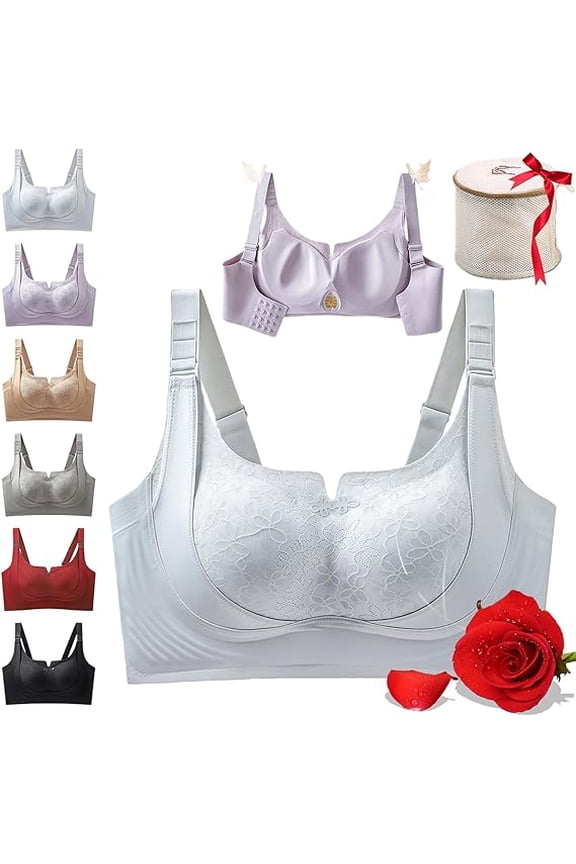 Custom-Lift Bust Shaping Bra, Full Coverage Wireless Comfy Push up Bras, Powerful Lifting & Shaping Bra for Women Daily(White,XX-Large)