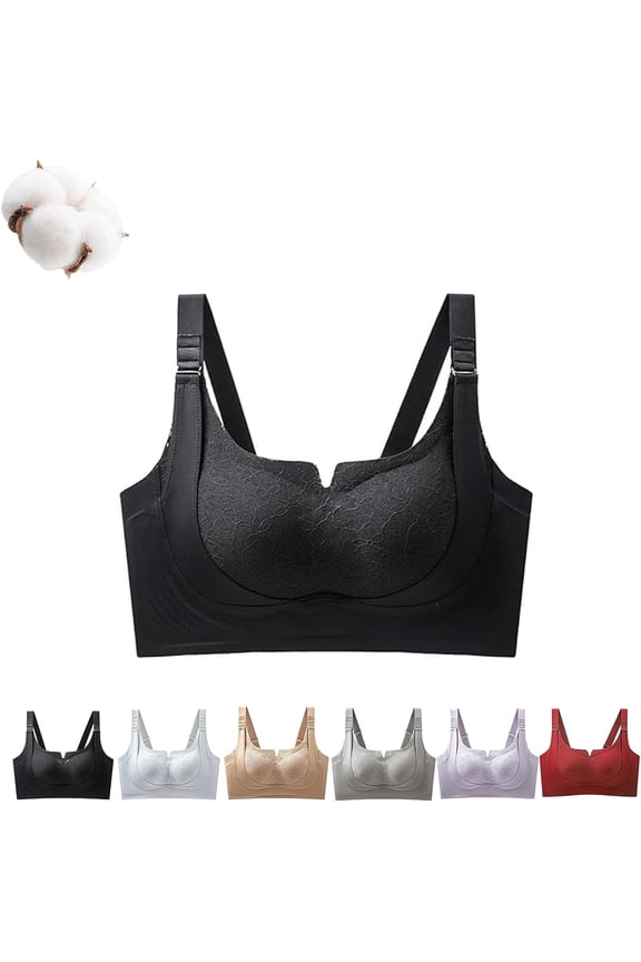 Custom-Lift Bust Shaping Bra, Powerful Lifting & Shaping Bra, Bras for Women, Full Coverage Seamless Push up Bra (Black, M)